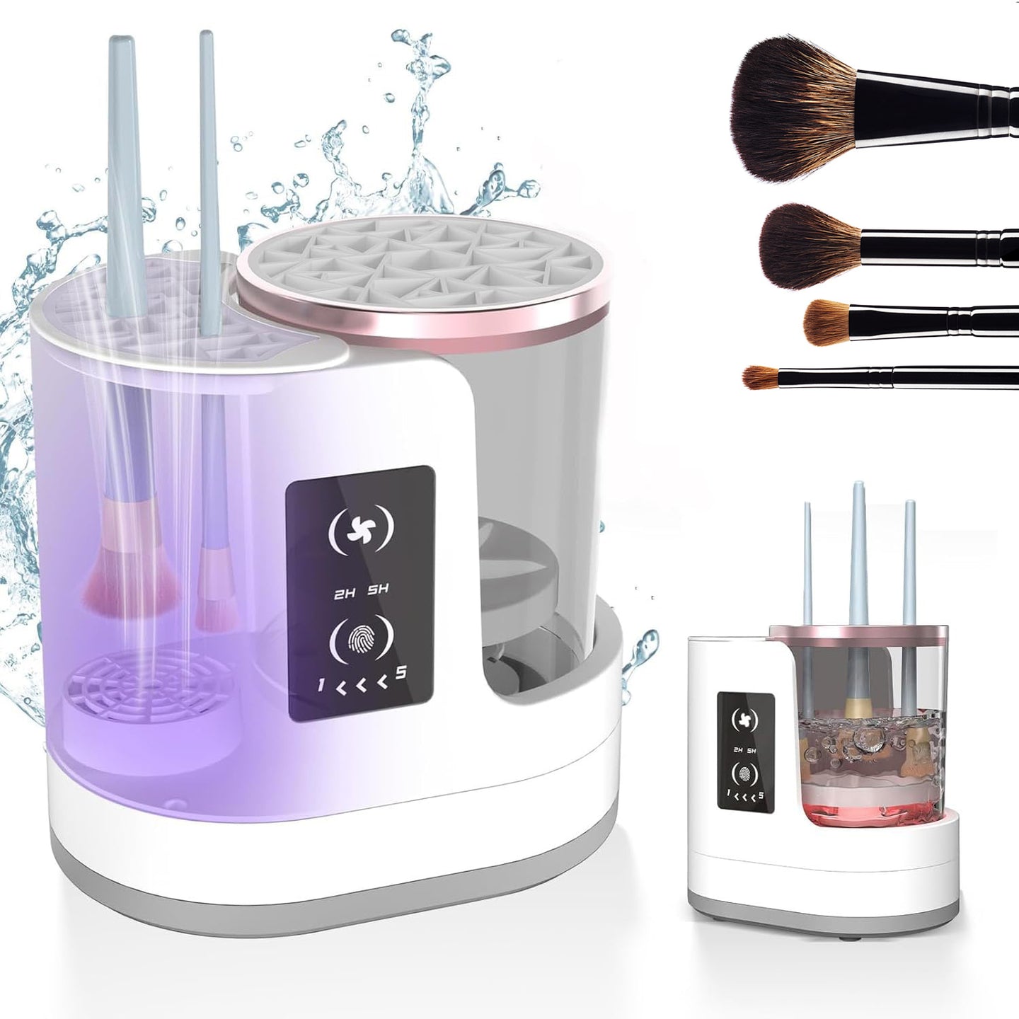 Station de Nettoyage Automatique Rechargeable pour Pinceaux de Maquillage