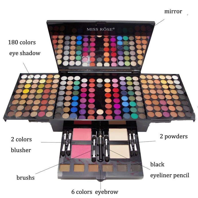 Palette Piano Personnalisable – 180 Nuances de Fards & Blush