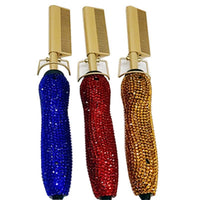 Peigne de Coiffure Double Usage avec Strass en Cristal