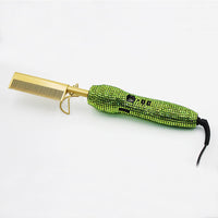 Peigne de Coiffure Double Usage avec Strass en Cristal