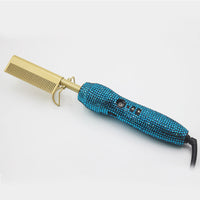Peigne de Coiffure Double Usage avec Strass en Cristal