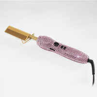Peigne de Coiffure Double Usage avec Strass en Cristal