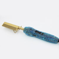 Peigne de Coiffure Double Usage avec Strass en Cristal