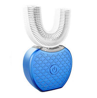 Brosse à dents électrique automatique intelligente 360° – Conception étanche en forme de U avec blanchiment par lumière bleue et recharge USB