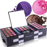 Kit de Maquillage MISS ROSE 144 Couleurs 3-en-1 (Fards à Paupières, Fard à Joues & Sourcils)