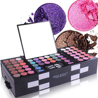 Kit de Maquillage MISS ROSE 144 Couleurs 3-en-1 (Fards à Paupières, Fard à Joues & Sourcils)