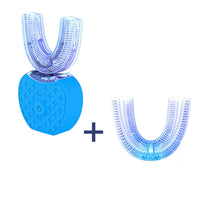 Brosse à dents électrique automatique intelligente 360° – Conception étanche en forme de U avec blanchiment par lumière bleue et recharge USB
