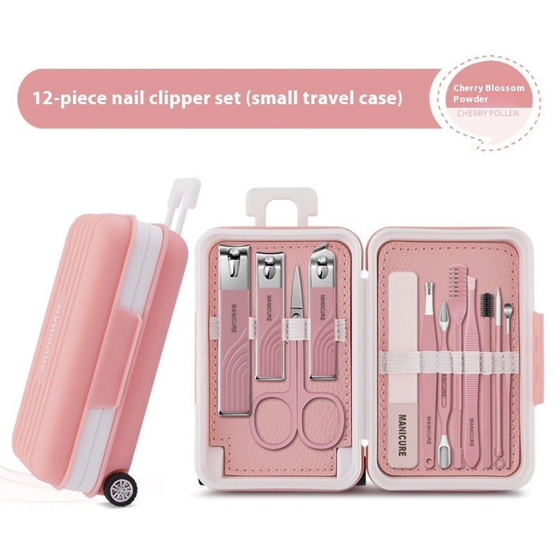 12 ciseaux à ongles avec étui de voyage