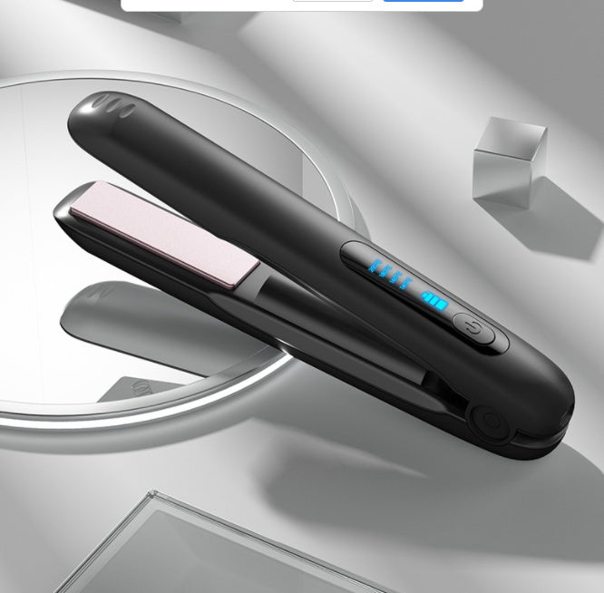 Lisseur et Boucleur Sans Fil Mini 2 en 1 - Fer à Lisser avec Batterie 5000 mAh Rechargeable par USB