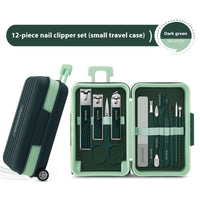12 ciseaux à ongles avec étui de voyage