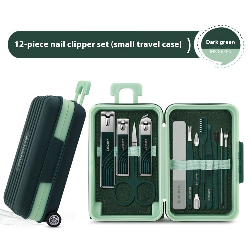 12 ciseaux à ongles avec étui de voyage