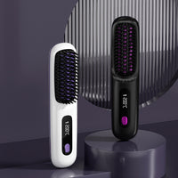 Peigne électrique portable chauffant en céramique avec écran LCD et chargement USB