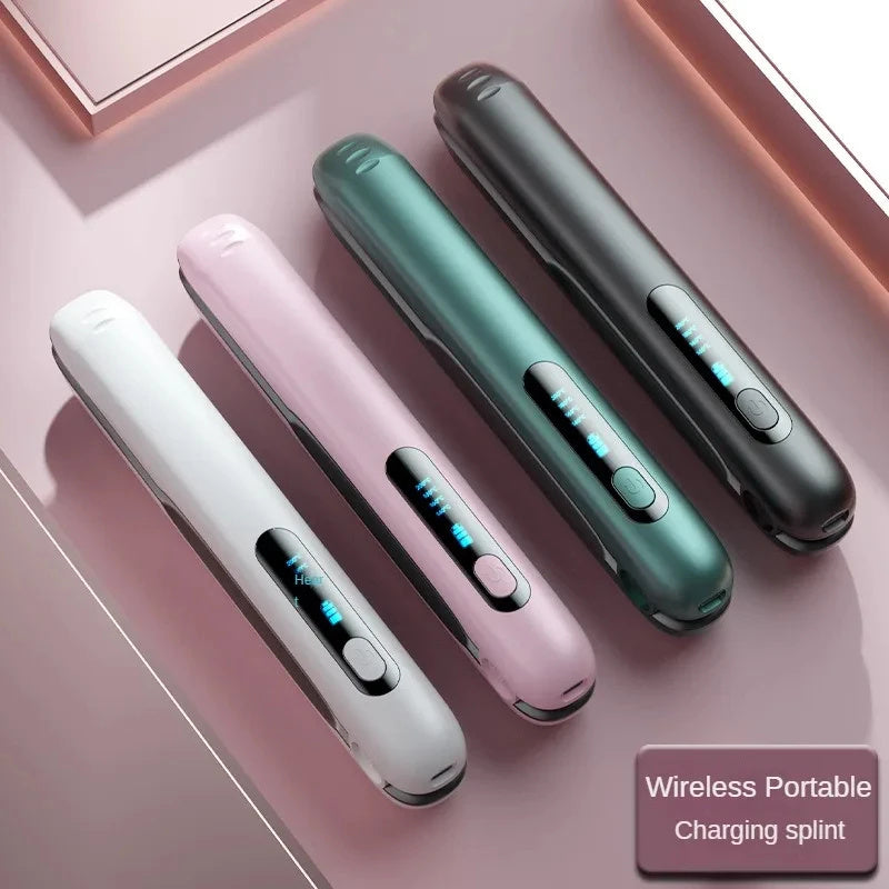 Lisseur et Boucleur Sans Fil Mini 2 en 1 - Fer à Lisser avec Batterie 5000 mAh Rechargeable par USB