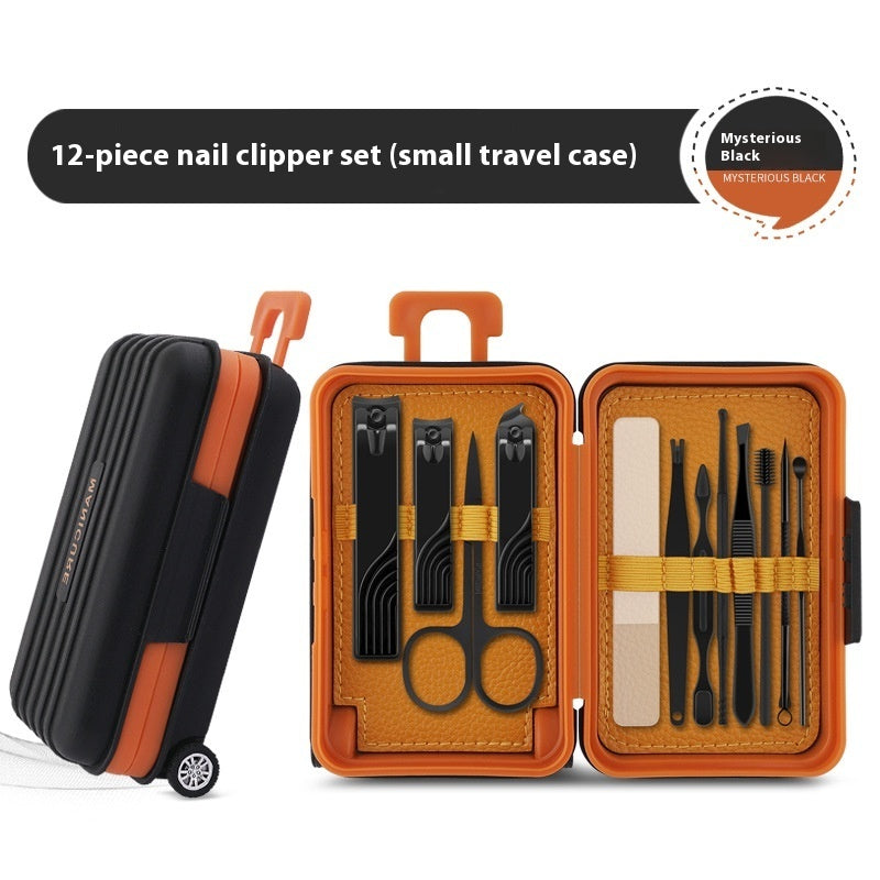 12 ciseaux à ongles avec étui de voyage