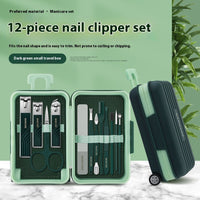 12 ciseaux à ongles avec étui de voyage