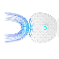 Brosse à dents électrique automatique intelligente 360° – Conception étanche en forme de U avec blanchiment par lumière bleue et recharge USB
