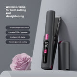 Lisseur à Cheveux Portable avec Écran LCD et Technologie à Anions