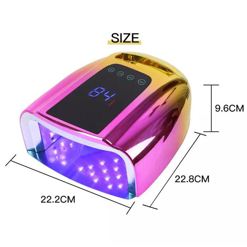 Lampe UV de luminothérapie pour ongles 96 W haute puissance, séchage rapide, intelligente et sans fil