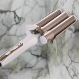 Triple barrel curling iron with water wave effect
