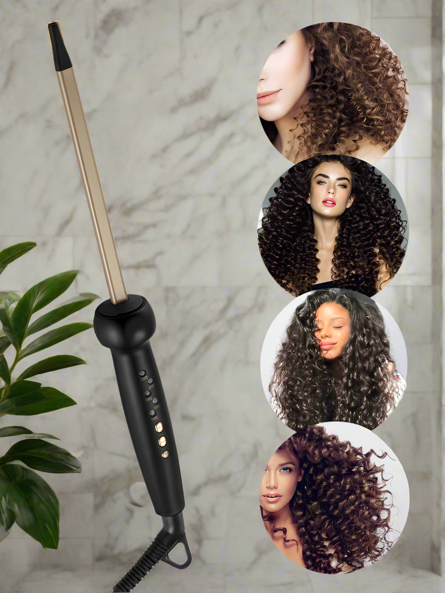 Baguette de Curling 9mm Super Fin MCH à Bouclettes Serrées pour Cheveux Afro