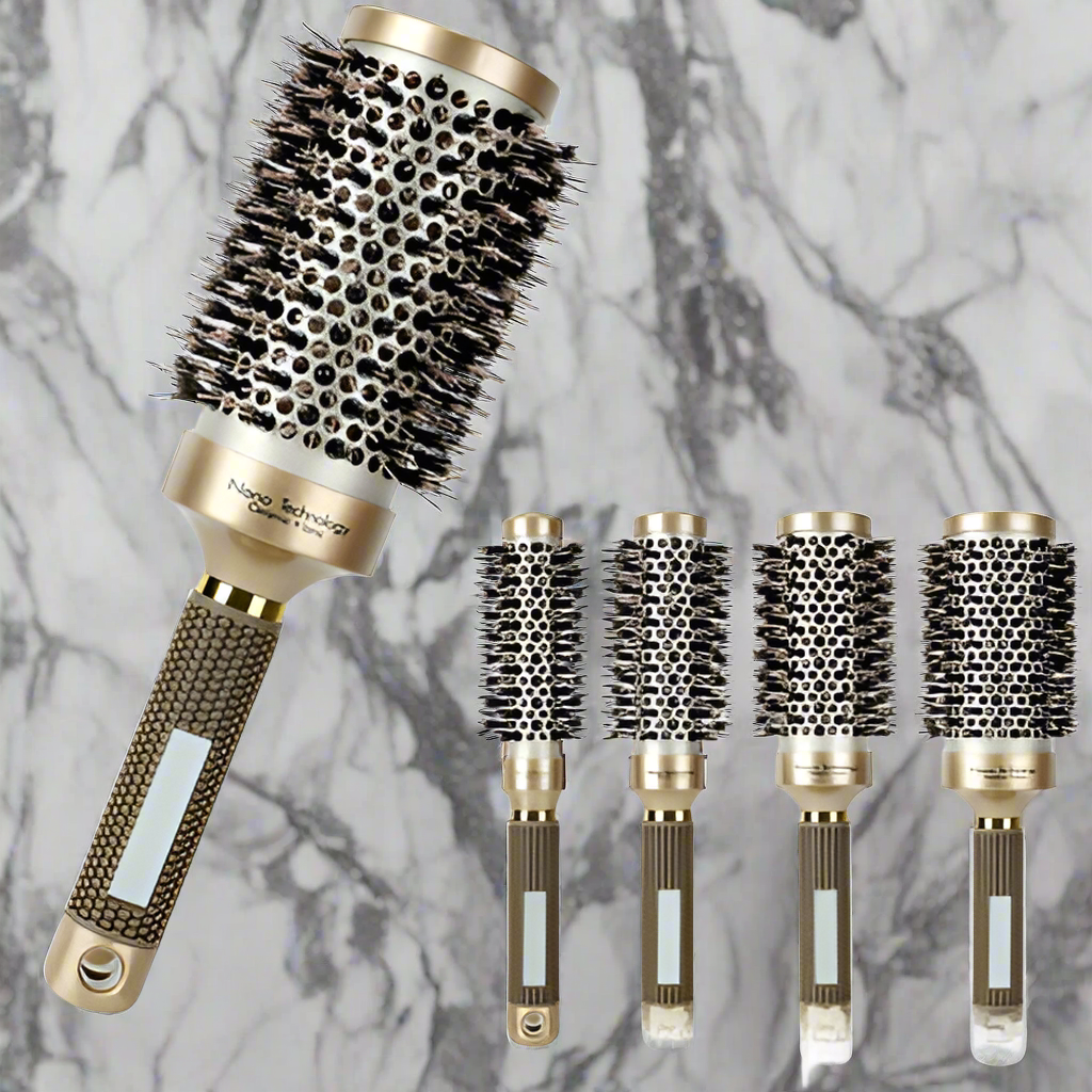 Peigne de coiffure vague volumineuse pour femmes - Tube céramique et aluminium résistant à la chaleur