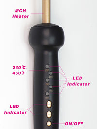 Baguette de Curling 9mm Super Fin MCH à Bouclettes Serrées pour Cheveux Afro