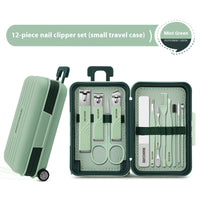 12 ciseaux à ongles avec étui de voyage