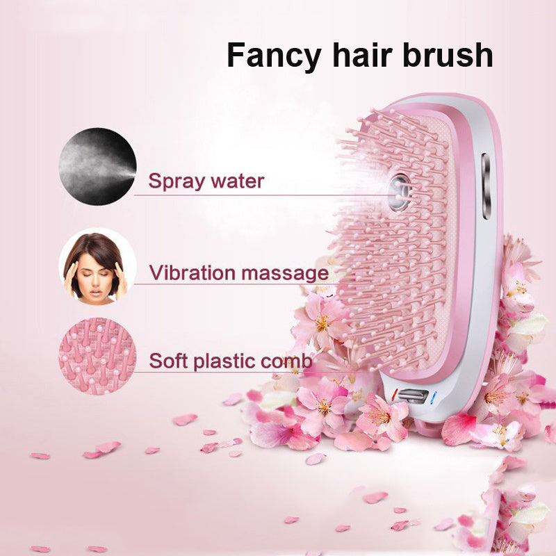 Peigne de Massage Électrique à Vapeur pour la Tête – Soin Capillaire Anti-Statique avec Batterie au Lithium