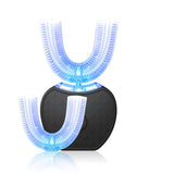 Brosse à dents électrique automatique intelligente 360° – Conception étanche en forme de U avec blanchiment par lumière bleue et recharge USB