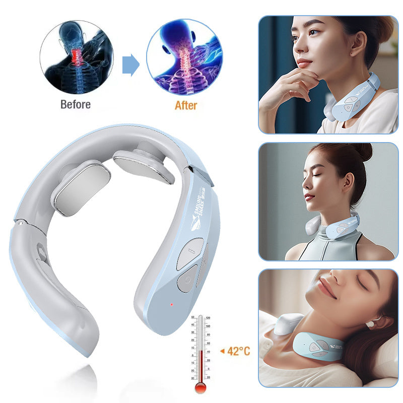 Masseur électrique pour le cou EMS Pulse Rechargeable USB Thérapie de traction cervicale