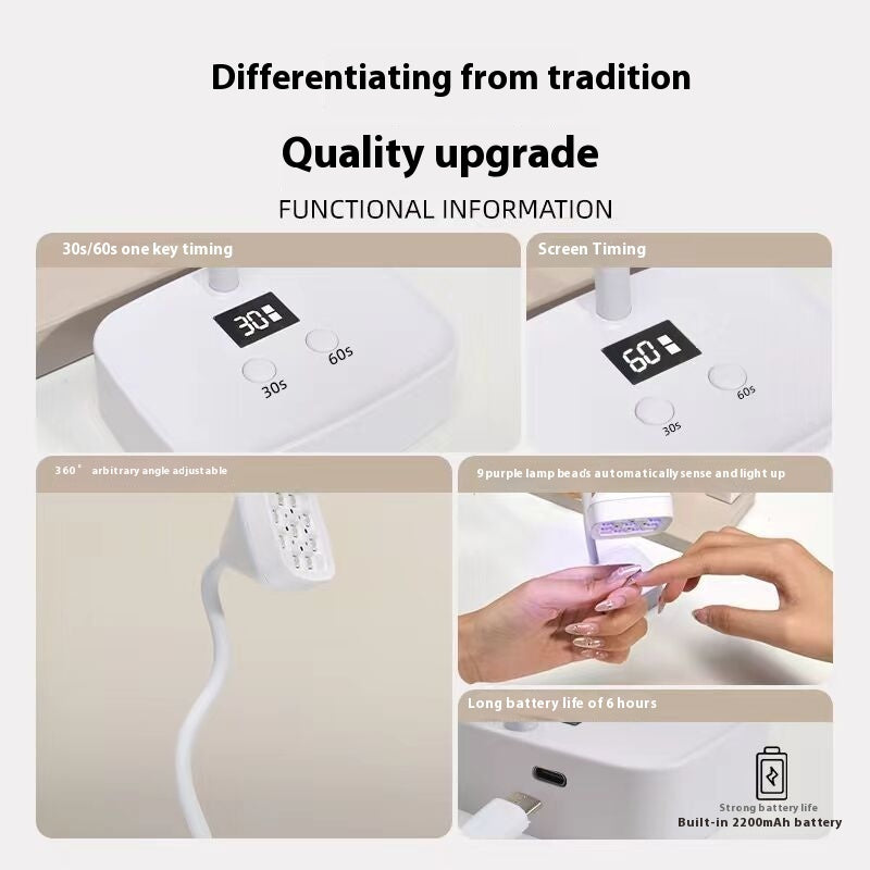 Lampe de bureau à induction à séchage rapide pour manucure