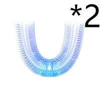 Brosse à dents électrique automatique intelligente 360° – Conception étanche en forme de U avec blanchiment par lumière bleue et recharge USB